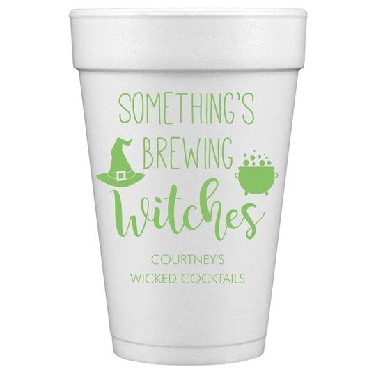 Something's Brewing Witches Styrofoam Cups